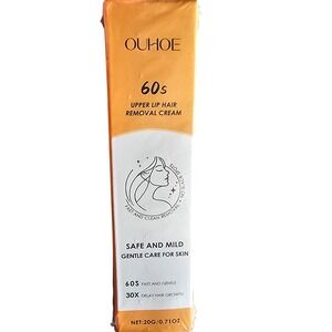 OUHOE 60s Upper Lip Hair Removal Cream 20g Fast Gentle Facial Depilatory Mild